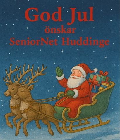 SeniorNet Huddinge vill tacka för år 2025 och önska en God Jul
