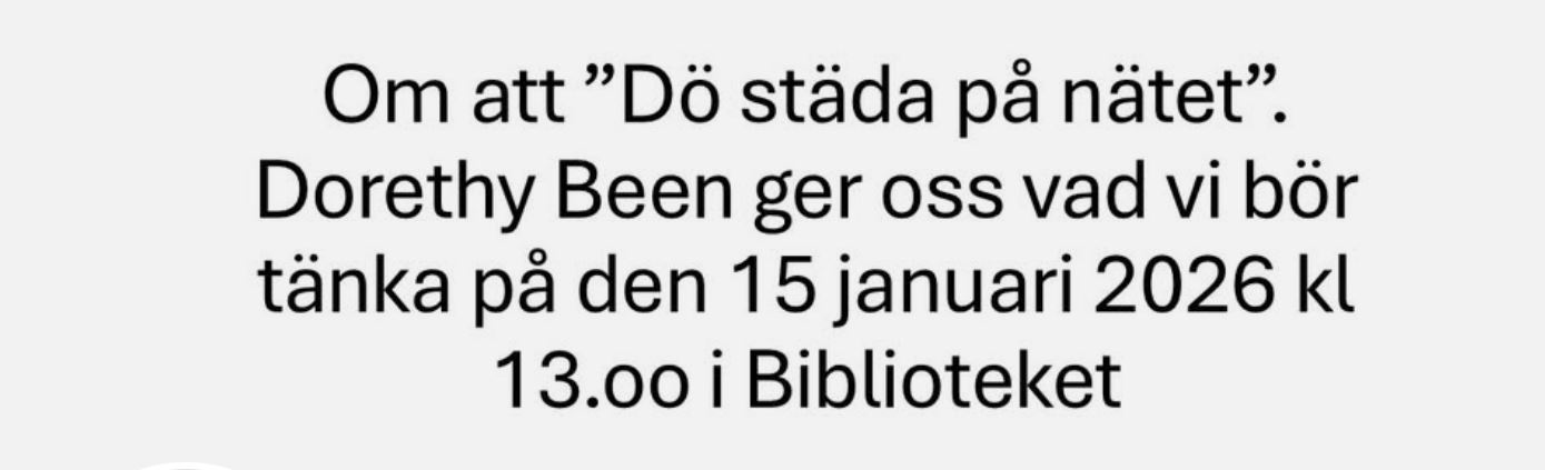 SeniorNet Huddinge bjuder in till Öppet hus torsdagen den 15 januari 2026 kl.13.00.