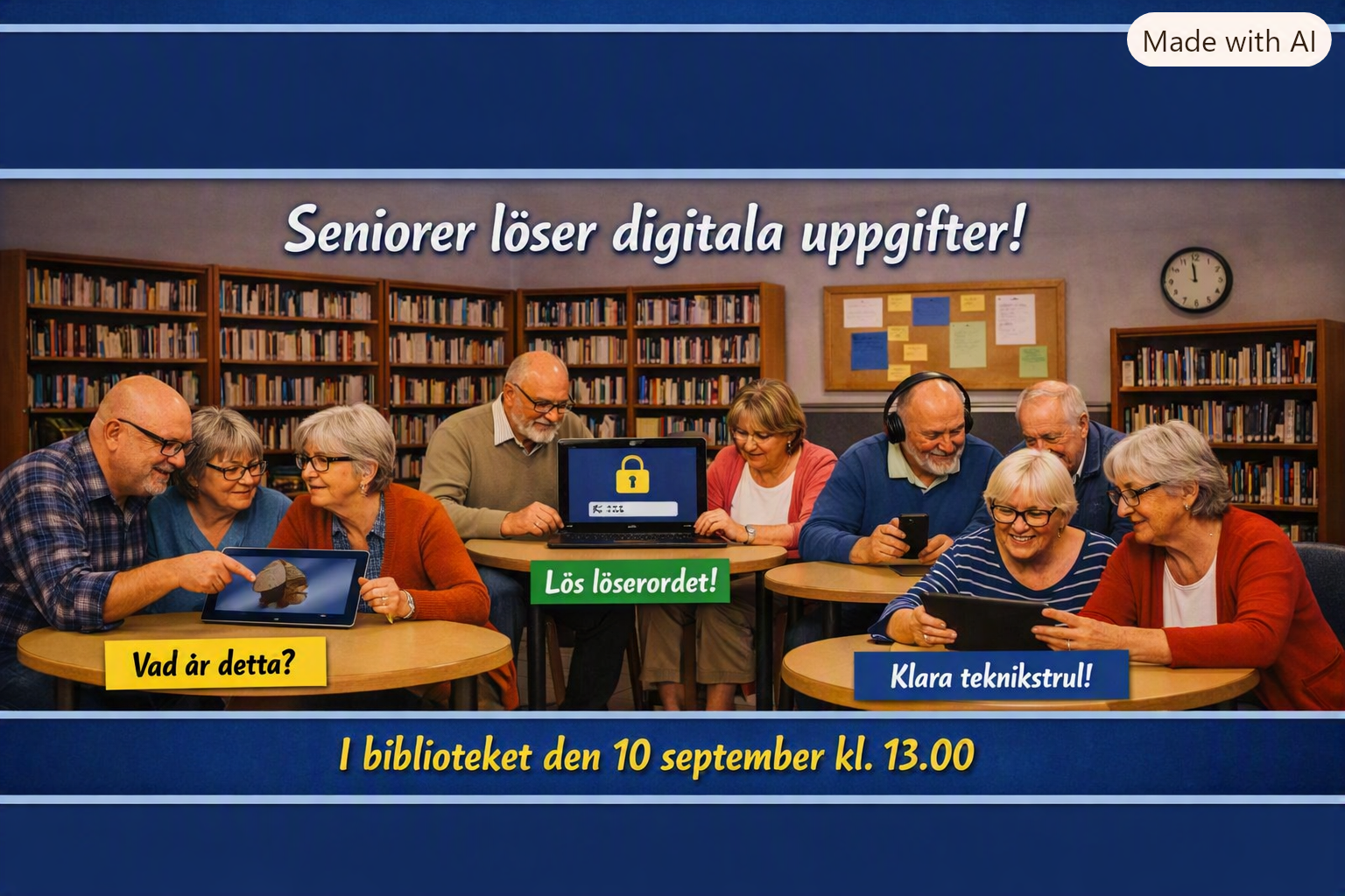 Välkommen till vår gemenskap, Öppet hus i huvudbiblioteket, torsdagen den 10 september 2026 kl.13.00.